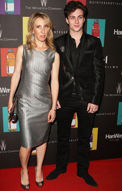 Sam with Aaron Johnson from Nowhere Boy Sam with Aaron Johnson from Nowhere Boy
