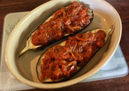 <b>Aubergine baked with...</b>