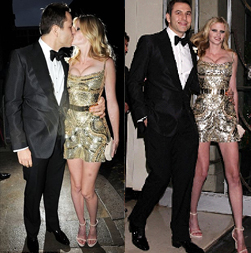 David Walliams and Lara Stone