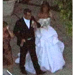 Robbie Williams and Ayda Field at their wedding Robbie Williams and Ayda Field at their wedding