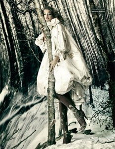 Natalia Vodianova in the Lanvin design
