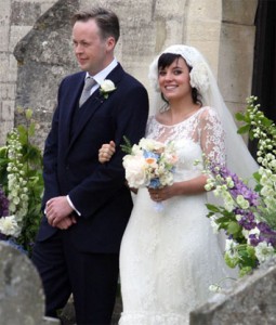Sam Cooper and Lily Allen after the ceremony Sam Cooper and Lily Allen after the ceremony