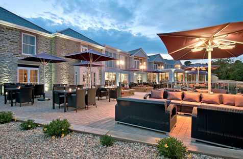 The Llawnroc patio area The Llawnroc patio area