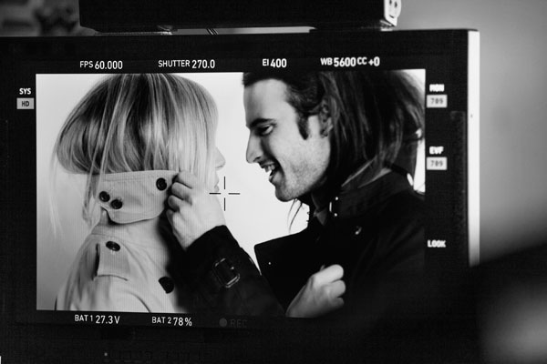 Behind the scenes Burberry shots