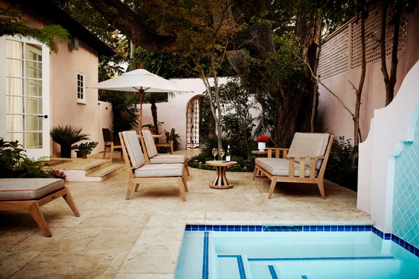 The Grace Kelly Suite Patio at the Hotel Bel Air.