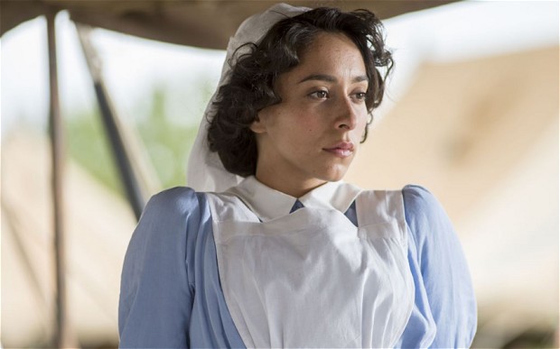 Oona Chaplin as Kitty in The Crimson Field.