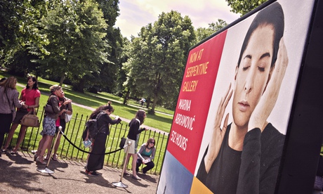 Marina Abramovic at the Serpentine Gallery. 