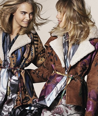Suki Waterhouse and Cara Delevingne for Burberry.