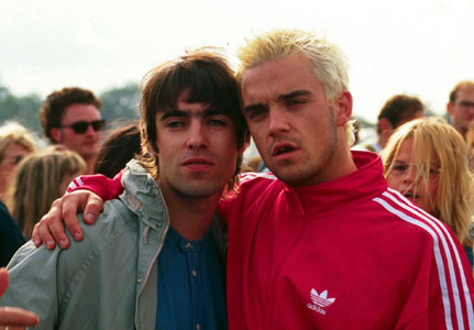 Liam Gallagher and Robbie Williams.