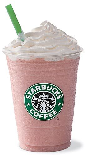 Strawberry flavoured Starbucks yogurt frappuccino.