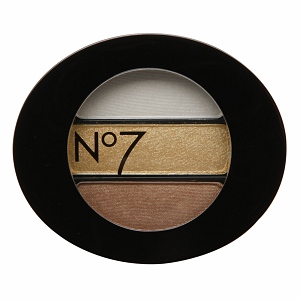 No7 Stay Perfect Eyeshadow Trio in Golden (£9.50).