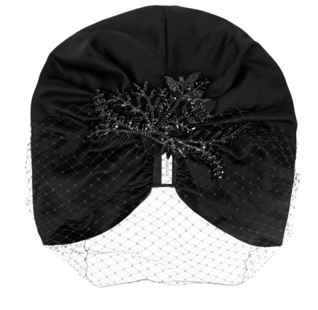 Jennifer Behr Swarovski Crystal Silk & Net Turban (£1485.00).