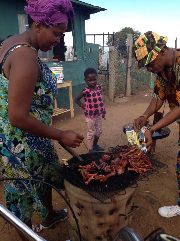 Chicken feet street food.