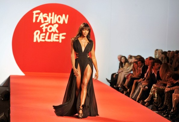Naomi on the Fashion for Relief catwalk in Japan.