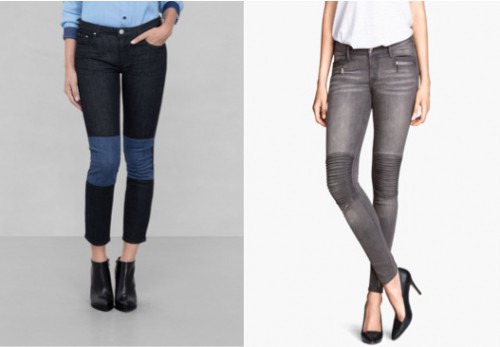 Left: & Other Stories Cropped Denim Jeans (£45)  Right: H&M Skinny Low Ankle Jeans (£29.99) 