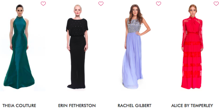 There are a number of gowns to choose from.