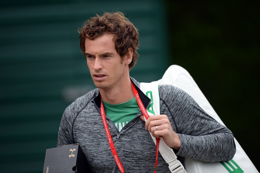 Andy Murray midday on the Wimbledon grounds