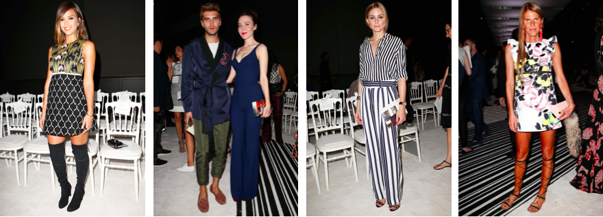 Jessica Alba, Frol Burimsky and designer Ulyana Sergeenko, Olivia Palermo and Anna Dello Russo took their seats in the front row