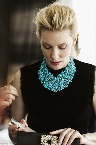 Cate Blanchett with her handbag essential