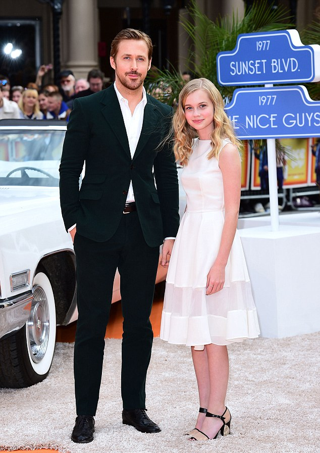 Ryan Gosling & Angourie Rice at the London premiere of The Nice Guys