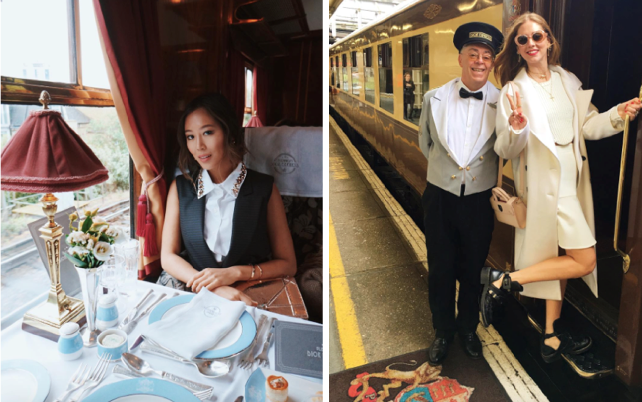 Aimee Song and Chiara Ferragni on board